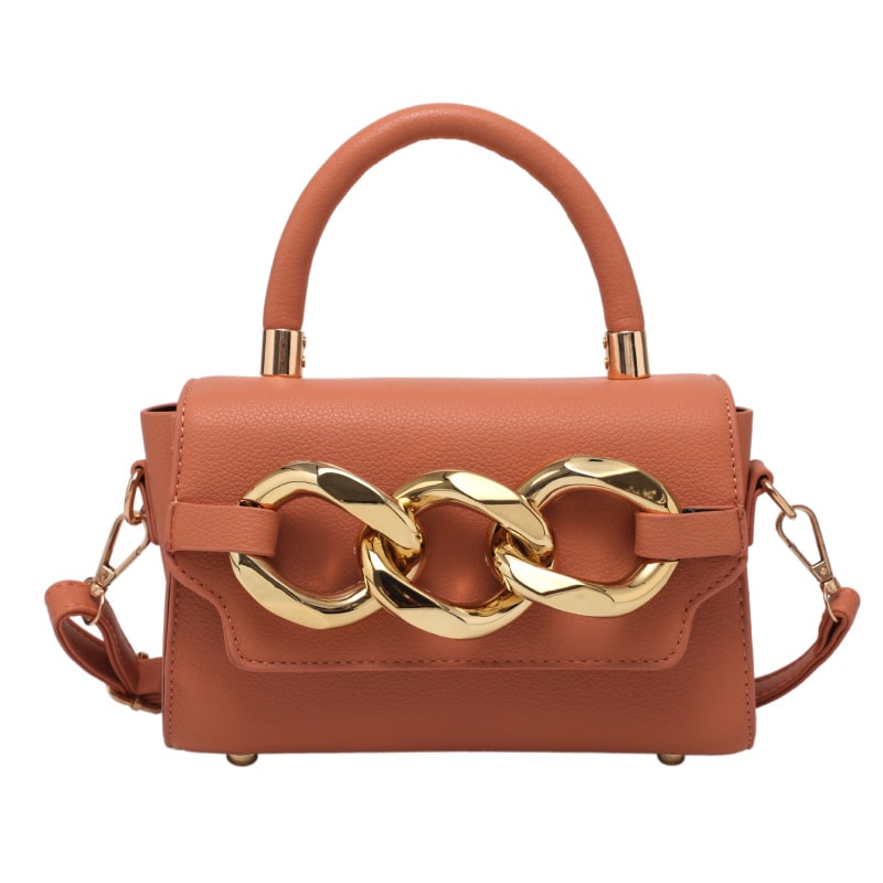 Women Fashion Metal Chain Decorative Crossbody Bag