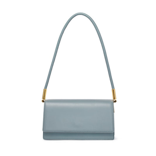 Women Simple Style Solid Color Magenetic Bukle Underarm Bag