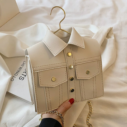 Sac à bandoulière tendance pour femme, couleur unie, patchwork, design créatif 