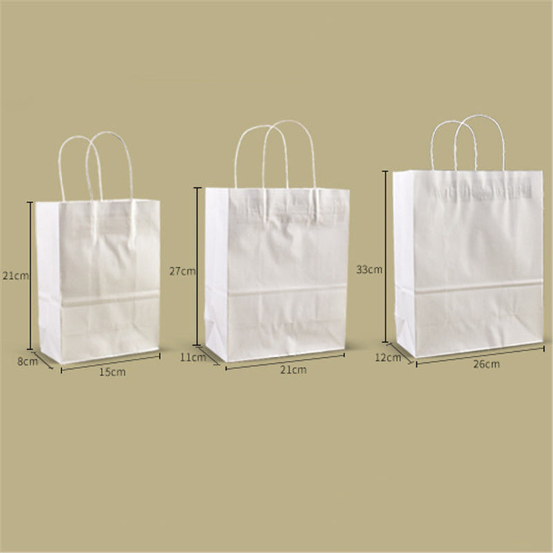 Fashion White Thickened Kraft Paper Gift Bag