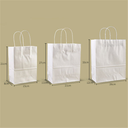 Fashion White Thickened Kraft Paper Gift Bag