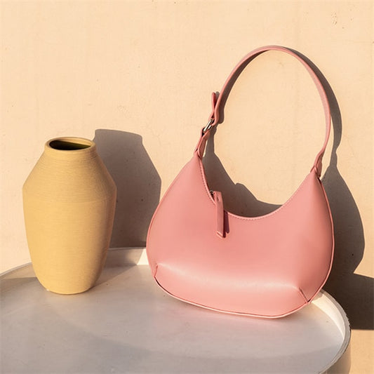 Sac à main irrégulier de couleur unie pour femme, style simple 