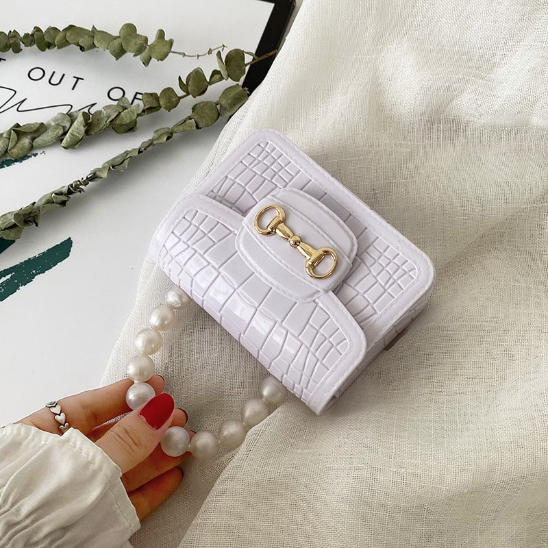 Women Fashion Crocodile Pattern Embossing Mini Crossbody Bag