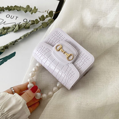 Women Fashion Crocodile Pattern Embossing Mini Crossbody Bag