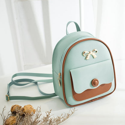 Women Fashion Color Blocking Mini Backpack