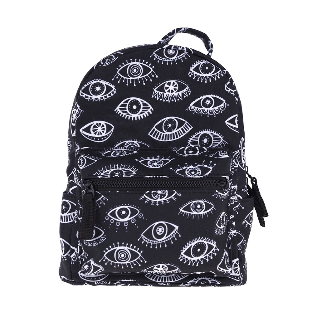 Women Fashion Cartoon Eyes Printed Backpack