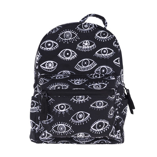 Women Fashion Cartoon Eyes Printed Backpack