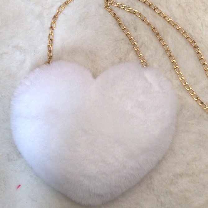 Sac à bandoulière en forme de cœur pour femme, joli et uni 