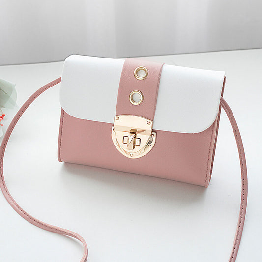 Women Cute Style Color Blocking Mini Crossbody Bag