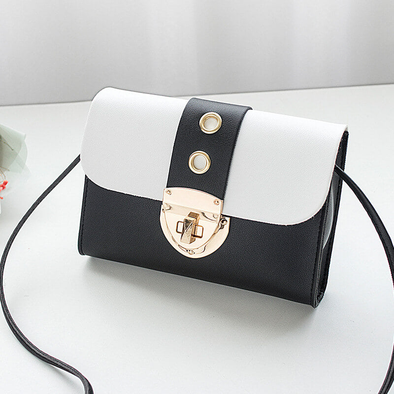 Women Cute Style Color Blocking Mini Crossbody Bag