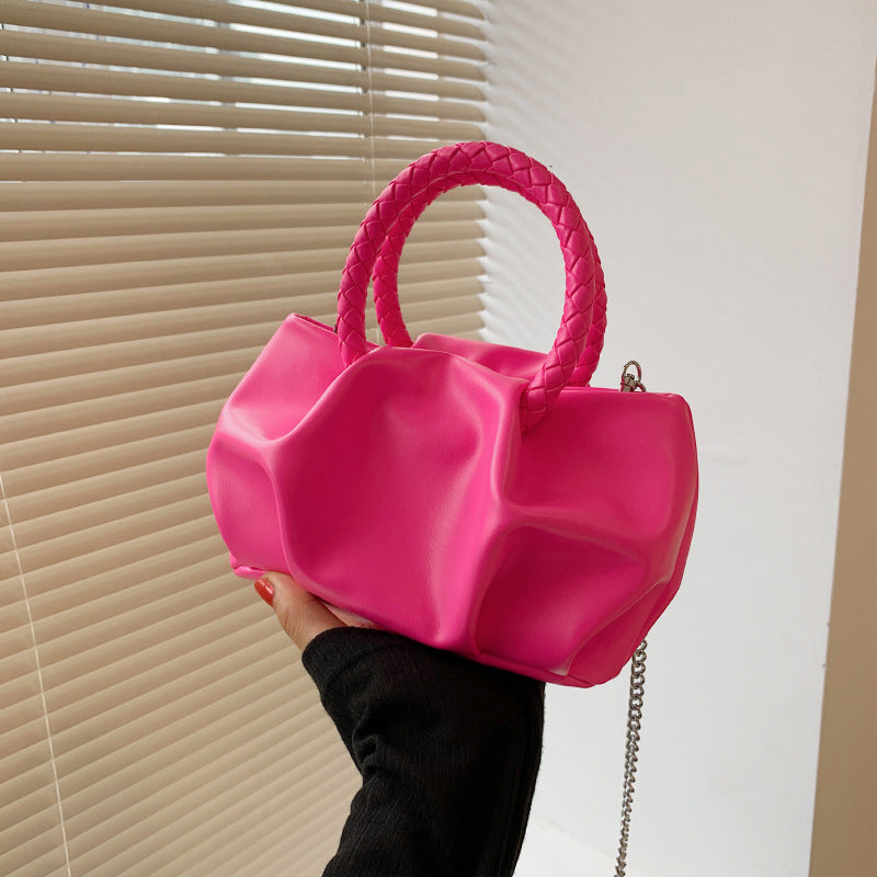 Women Fashion Crease Clouds Mini Crossbody Bag