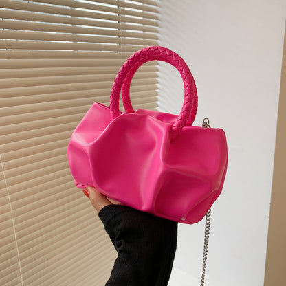 Women Fashion Crease Clouds Mini Crossbody Bag