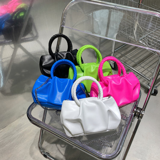 Women Fashion Crease Clouds Mini Crossbody Bag