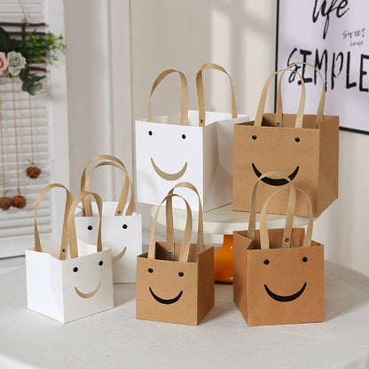 Smiley Face Pattern Kraft Paper Gift Bag