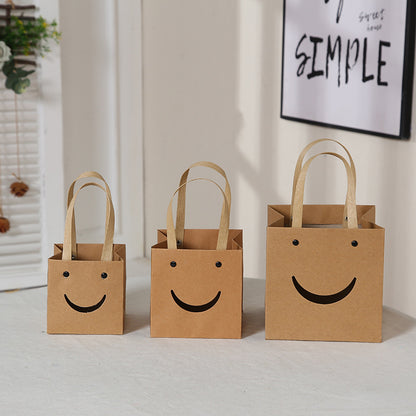 Smiley Face Pattern Kraft Paper Gift Bag