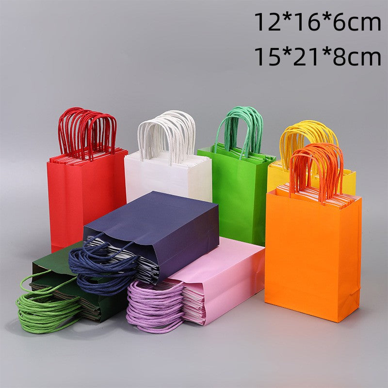 Rectangular Candy Color Kraft Paper Storage Packaging Bag Garment Accessories