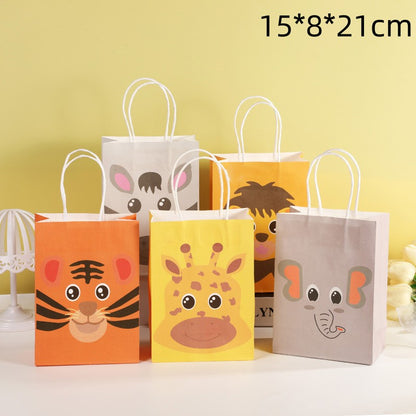 Sac de rangement et d'emballage pour vêtements et accessoires Motif animaux de dessin animé 
