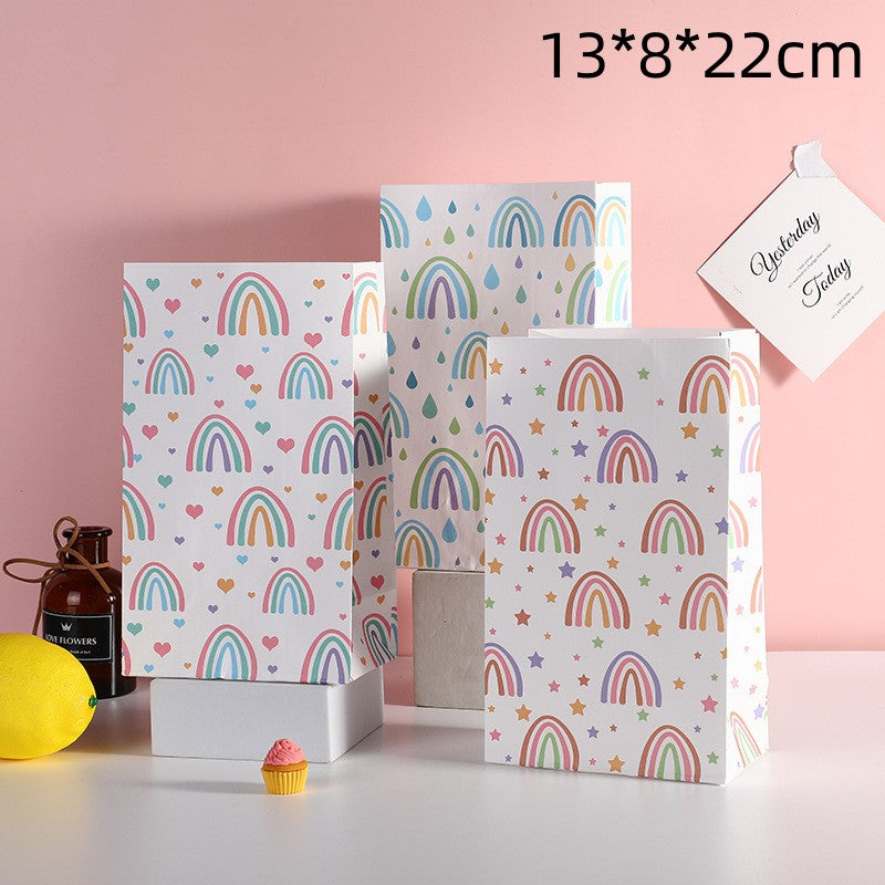 Sac de rangement tendance arc-en-ciel sans poignée, ouverture, emballage, accessoires pour vêtements 