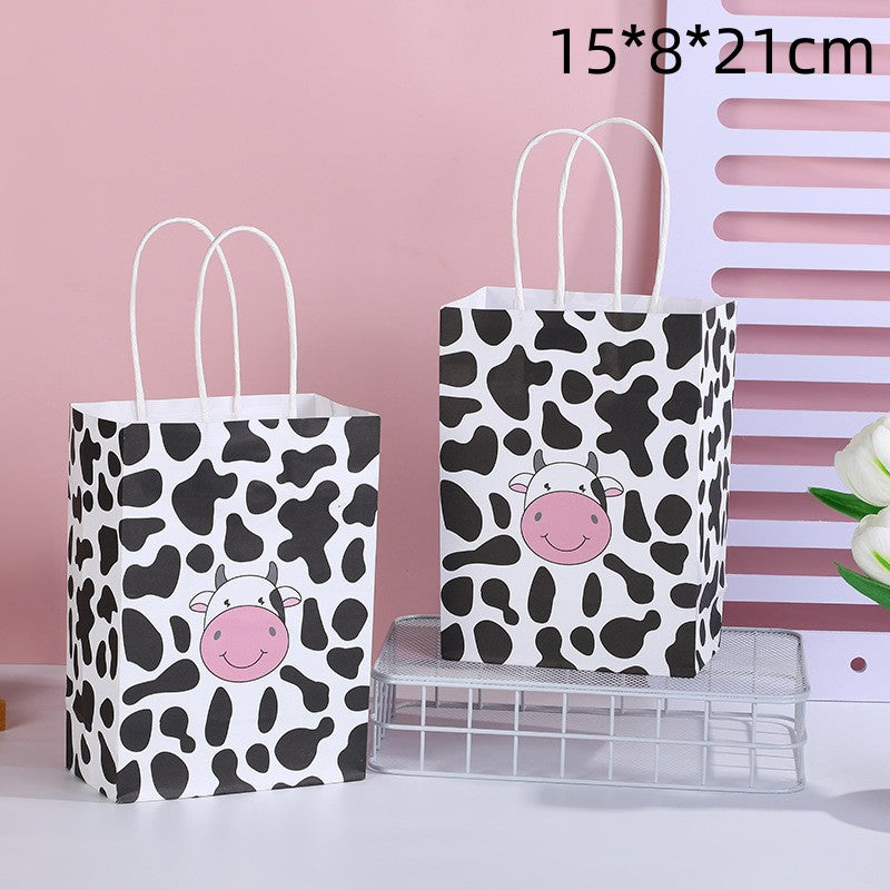 Cartoon Black White Cow Storage Packaging Bag Garment Accessories