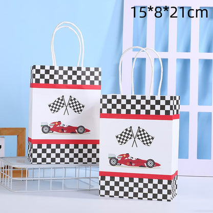 Sac de rangement personnalisé à imprimé damier de course, sac d'emballage pour accessoires de vêtements 