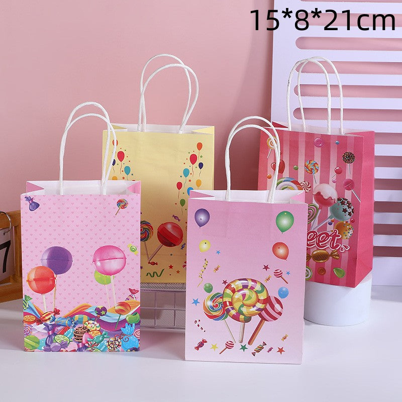 Sac de rangement et d'emballage à motif de ballons et bonbons de dessin animé, accessoires pour vêtements
