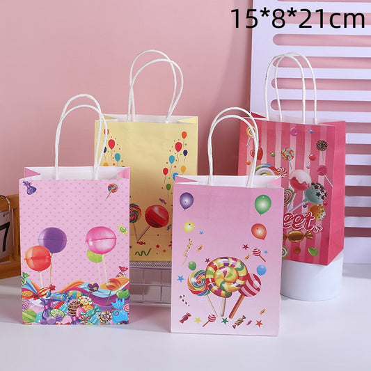 Sac de rangement et d'emballage à motif de ballons et bonbons de dessin animé, accessoires pour vêtements