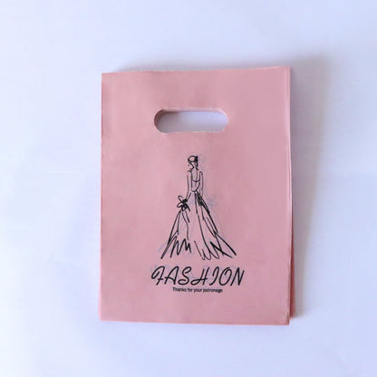 Lot de 100 sacs en plastique pour emballage cadeau, imprimés tendance 