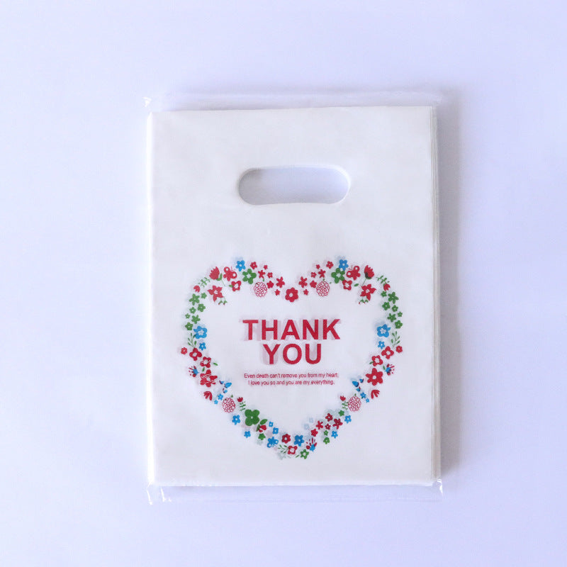 Lot de 100 sacs en plastique pour emballage cadeau, imprimés tendance 