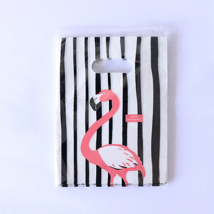 Lot de 100 sacs en plastique pour emballage cadeau, imprimés tendance 