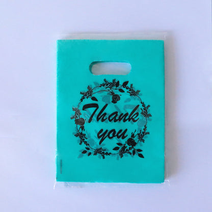 Lot de 100 sacs en plastique pour emballage cadeau, imprimés tendance 