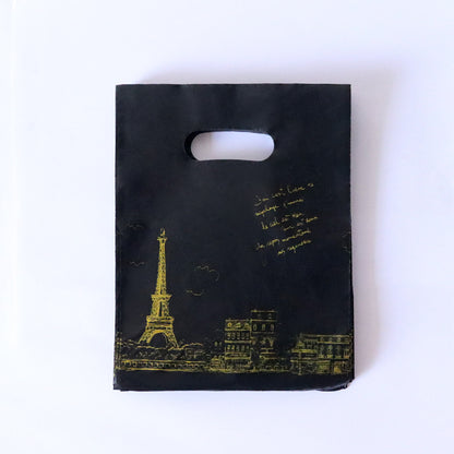 Lot de 100 sacs en plastique pour emballage cadeau, imprimés tendance 