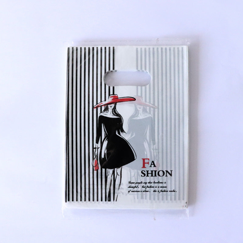 Lot de 100 sacs en plastique pour emballage cadeau, imprimés tendance 