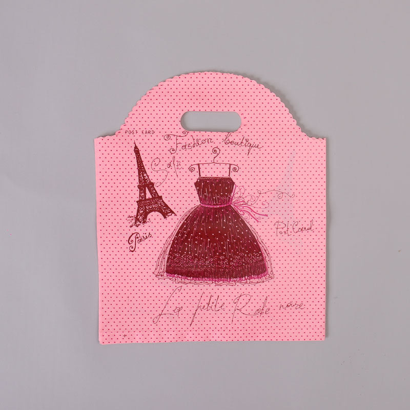 Lot de 100 sachets en plastique pour emballage cadeau, imprimés à la mode 