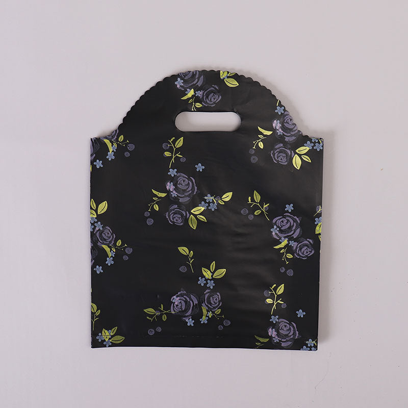 Lot de 100 sachets en plastique pour emballage cadeau, imprimés à la mode 