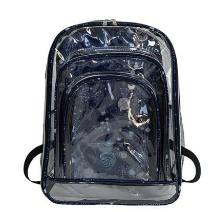 Fashion Large Capacity Graffiti Clear Pvc Backpack