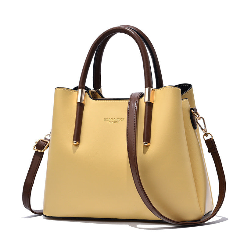 Women Fashion Large Capacity PU Handle Shoulder Bag