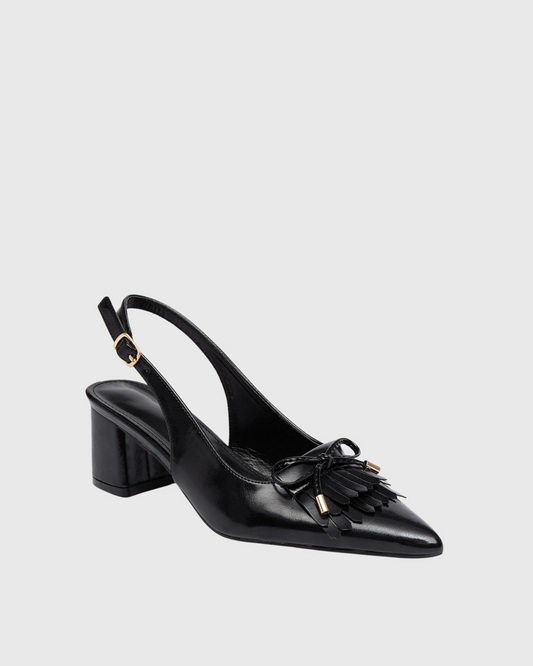 Caj Bow Slingback Pumps In Black