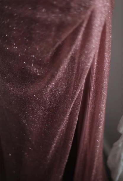 Elegant Pink Mermaid Spaghetti Strap Sequined Long Prom Dress Evening Dress P4244