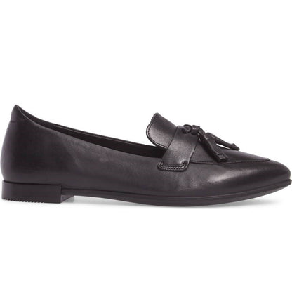 FSJ Black Pointed Toe Casual Flats Loafer Shoes Women