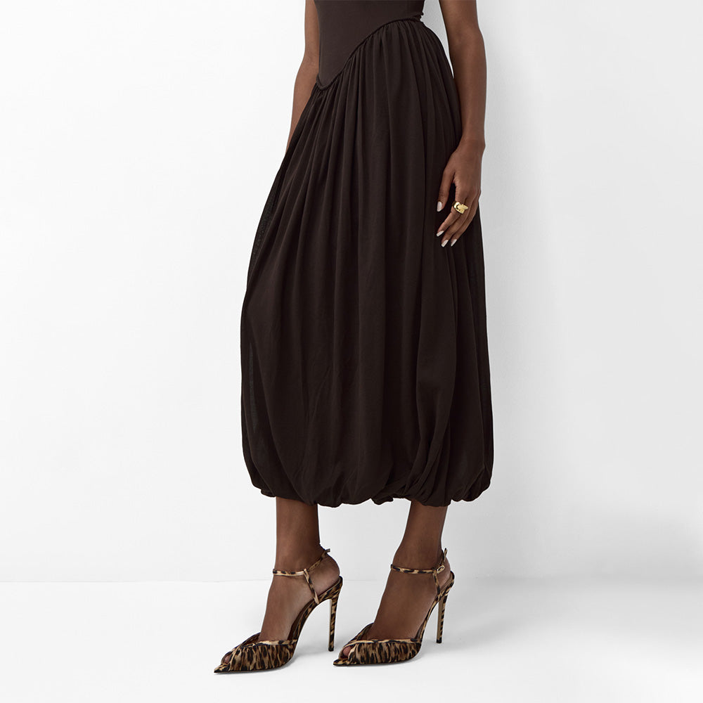 Brown Animal Print Peep Toe Ankle Strap Pleated Women's Heel Sandals