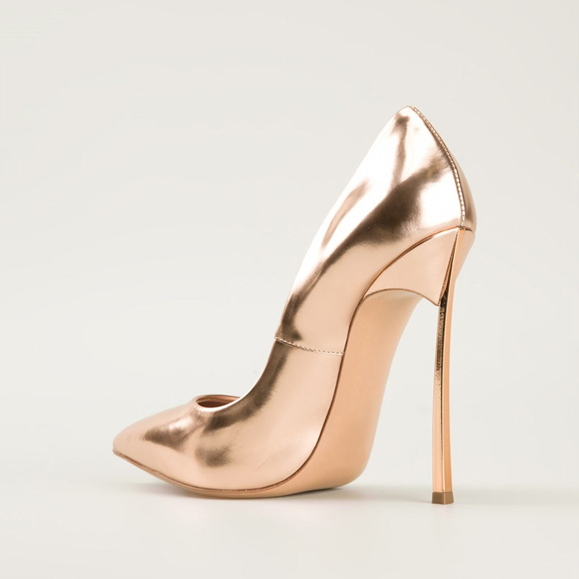 Women's Rose Gold Pointed Toe Stiletto Heels Office Pumps Shoes