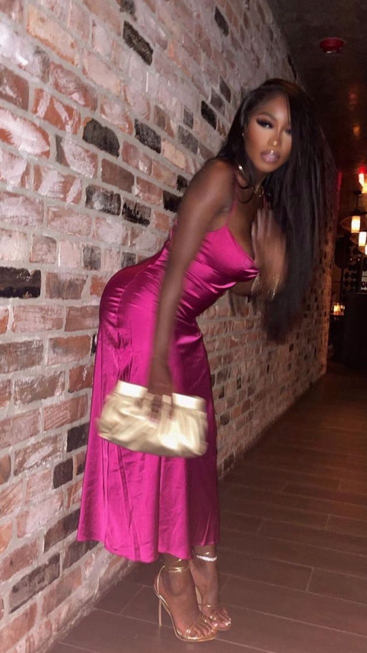 Hot Pink Simple Prom Dresses Lady Dress for Party