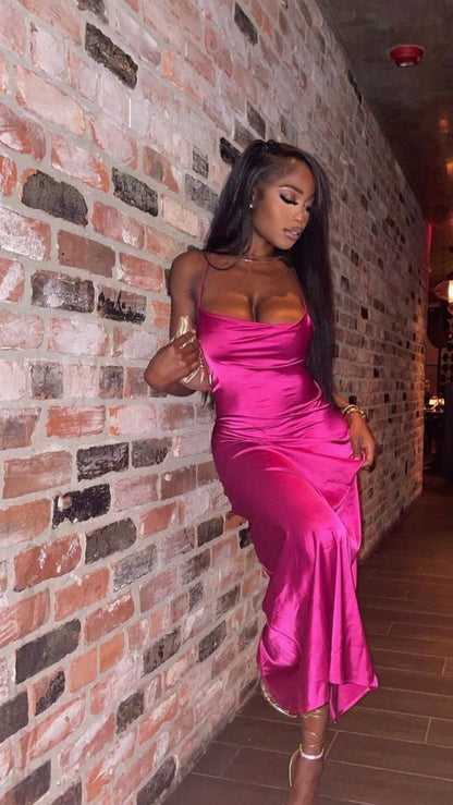 Hot Pink Simple Prom Dresses Lady Dress for Party