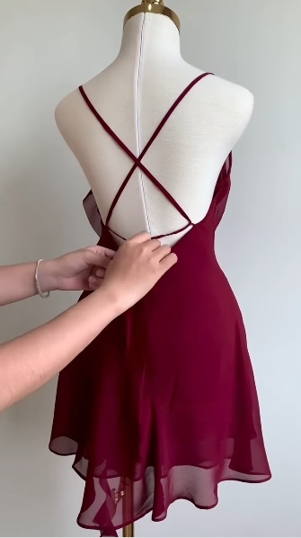 Burgundy Cocktail Dress Formal Short Prom Dresses