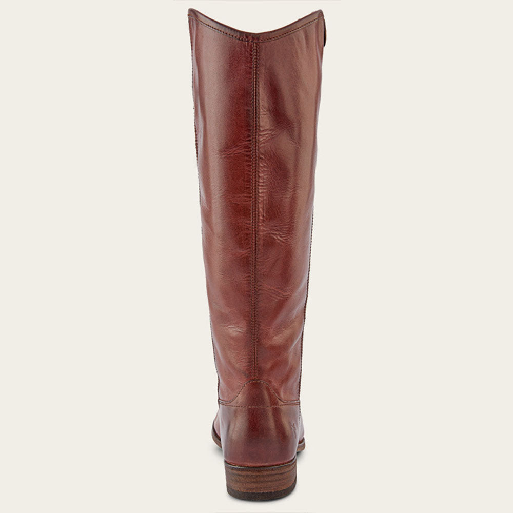 Brown Vegan Leather Round Toe Chunky Heel Wide Calf Knee High Boots