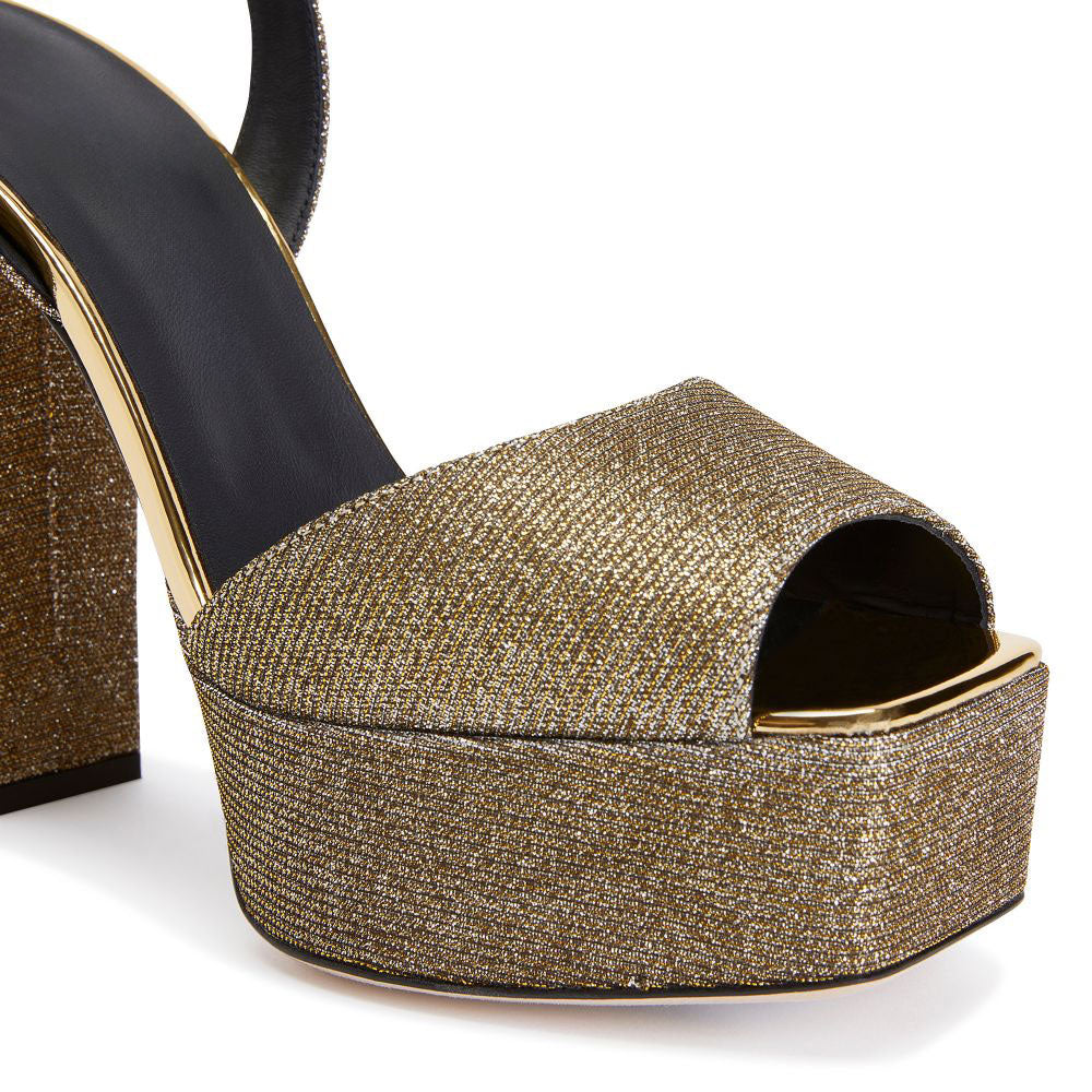 Square Peep Toe Chunky Heel Glitter Ankle Strap Sandals  Party Shoes