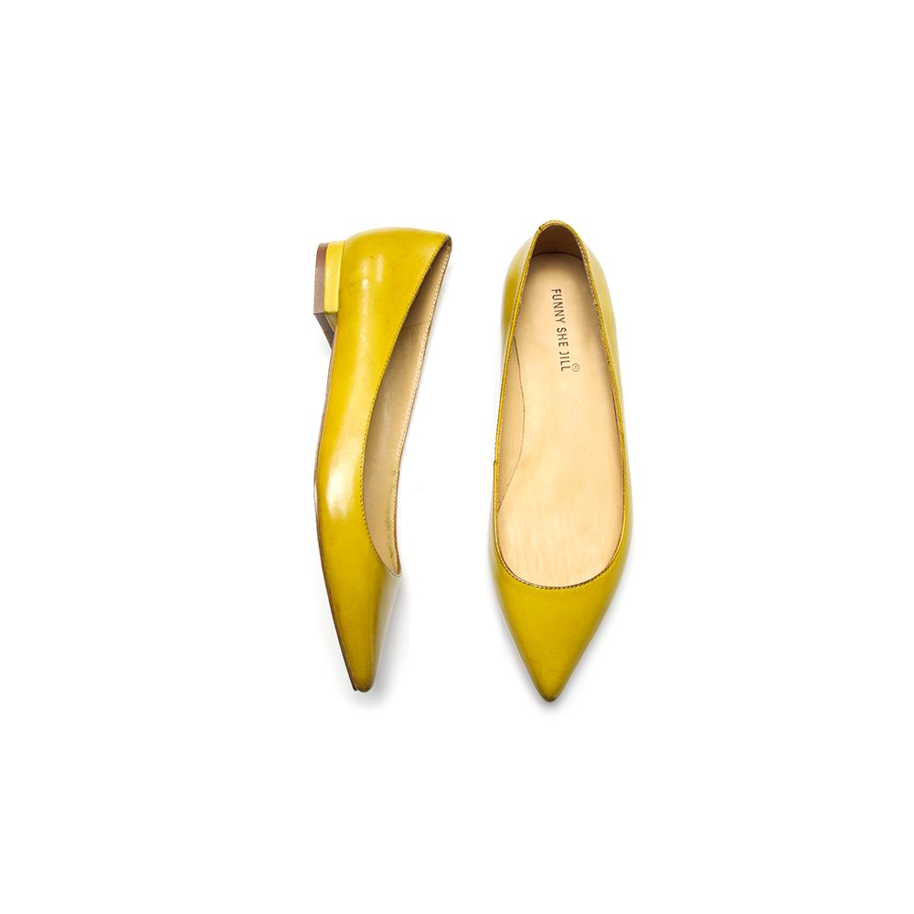 Classic Genuine Leather Pointed Toe Flats for Women