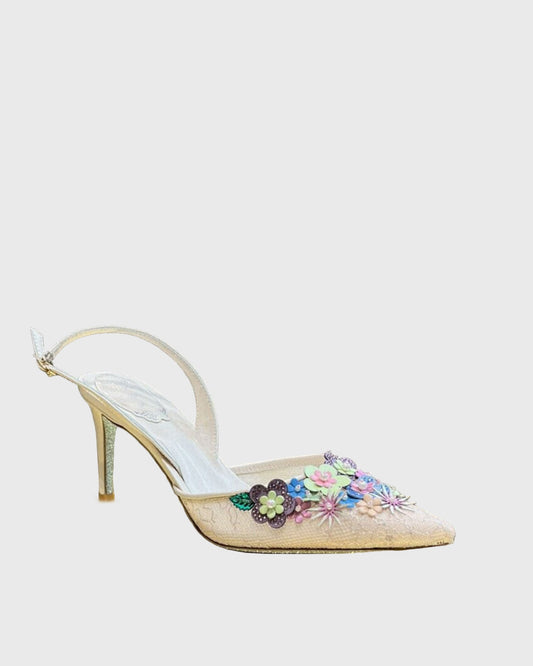 Dalia Flower Slingback Pumps