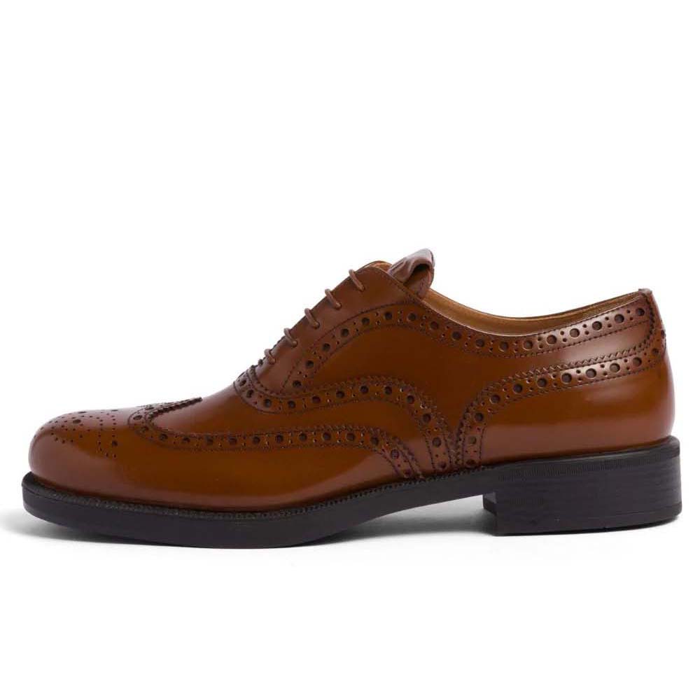 Classic Brown Round Toe Flats Lace Up Oxford Shoes Women