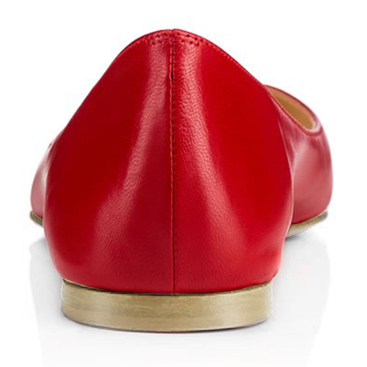 Red Pointed Toe Low-Cut Flats Slip-On Casual Shoes for Women